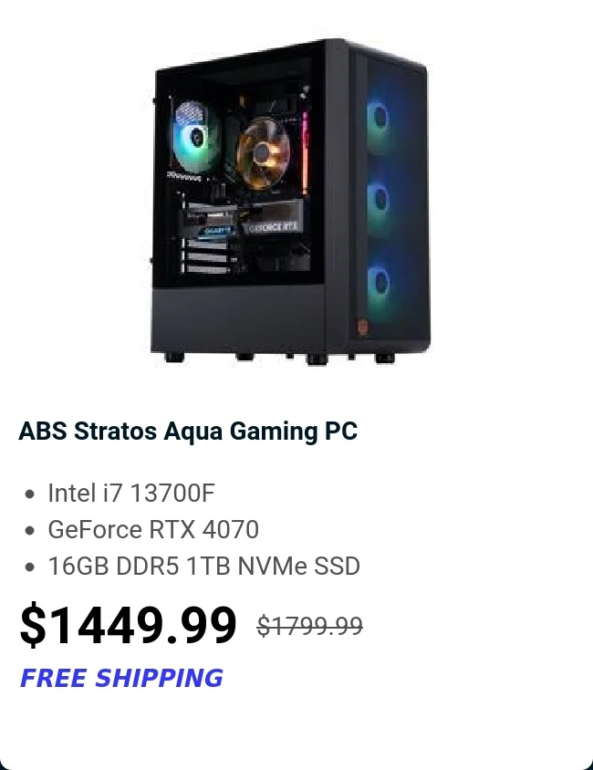 ABS Stratos Aqua Gaming PC