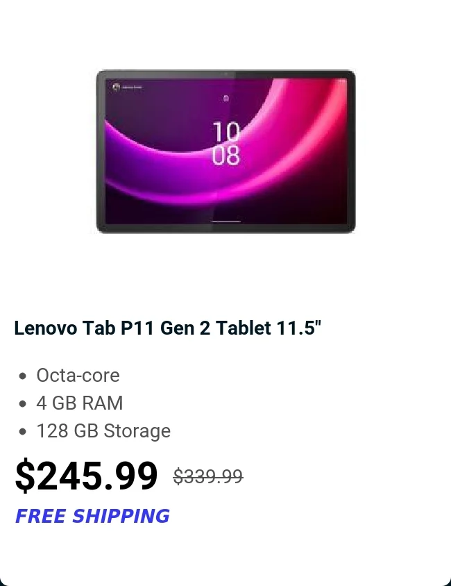 Lenovo Tab P11 Gen 2 Tablet 11.5