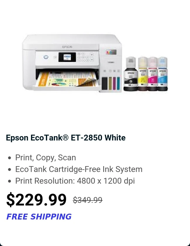 Epson EcoTank® ET-2850 White