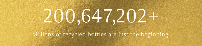 200,647,202+ Millions of recycled bottles are just the beginning.