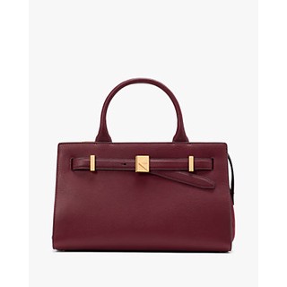 Deco Pebbled Leather & Suede Medium Satchel