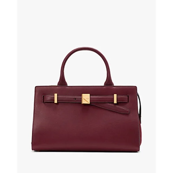 Deco Pebbled Leather & Suede Medium Satchel
