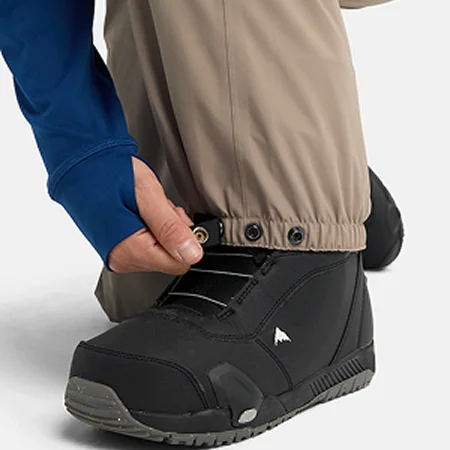 Close-up shot of the snap adjust elasticized cuff on the Reserve Pants