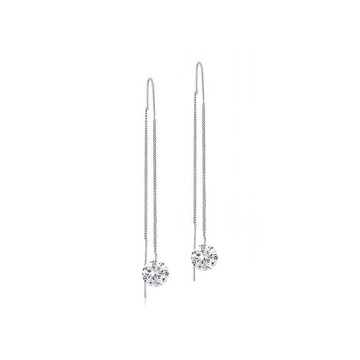 Diamonique x Zaxie Make it Shine Threader Earrings