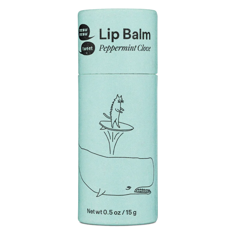 A light blue paper tube