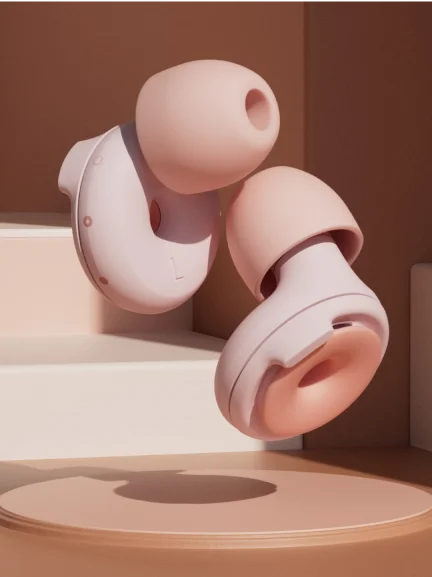 Two Loop Switch earplugs in Pink.