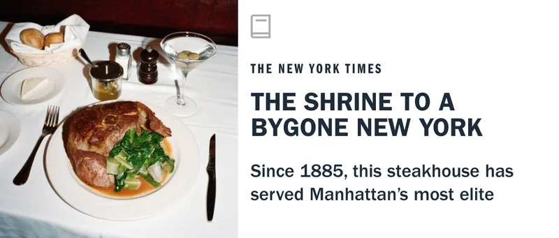 an ode to an iconic Manhattan steakhouse