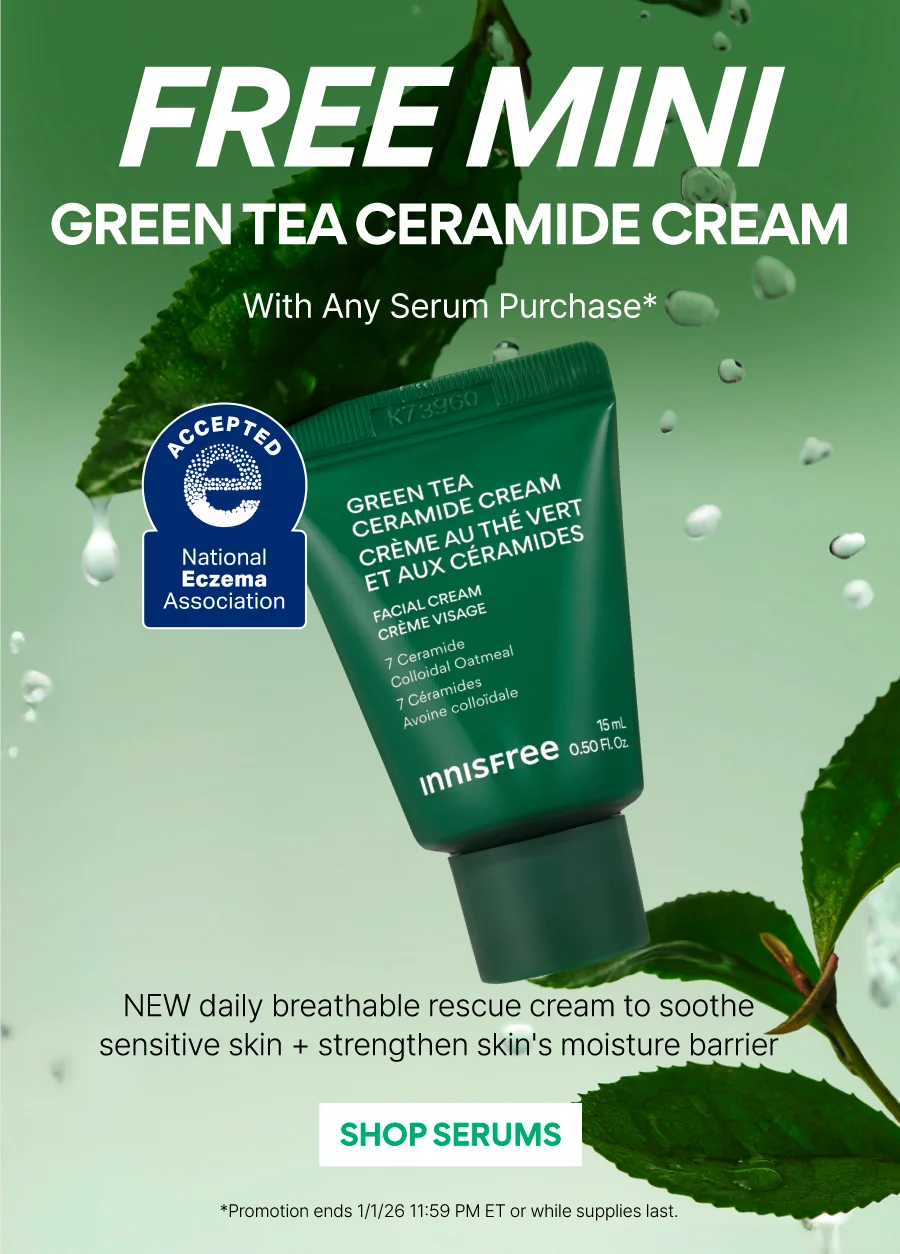 FREE MINI GREEN TEA CERAMIDE CREAM W/ ANY SERUM PURCHASE