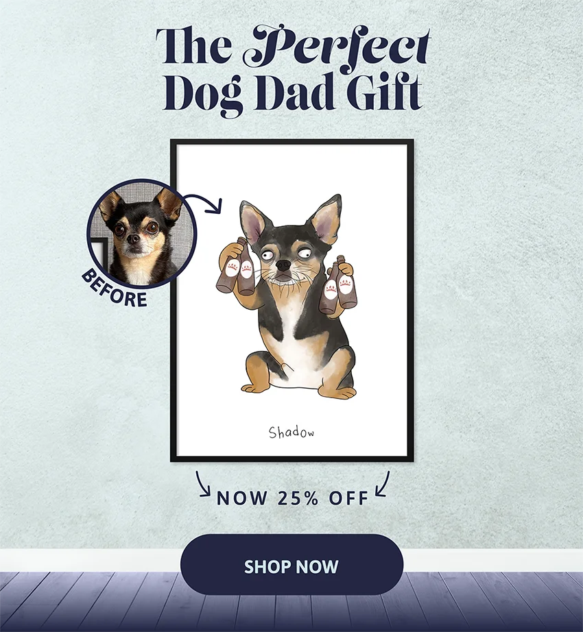 The Perfect Dog Dad Gift. Now 25% Off