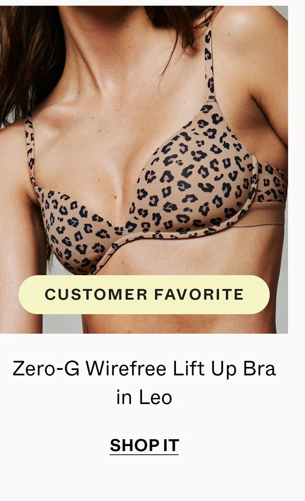 Zero-G Wirefree Lift Up Bra in Leo