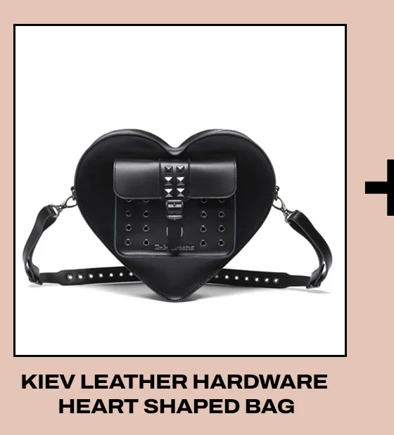 Kiev Leather Hardware Heart Shaped Bag