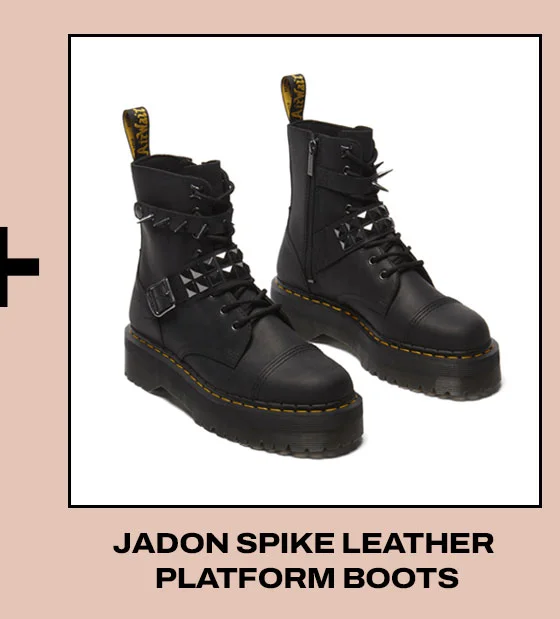Jadon Spike leather platform boots