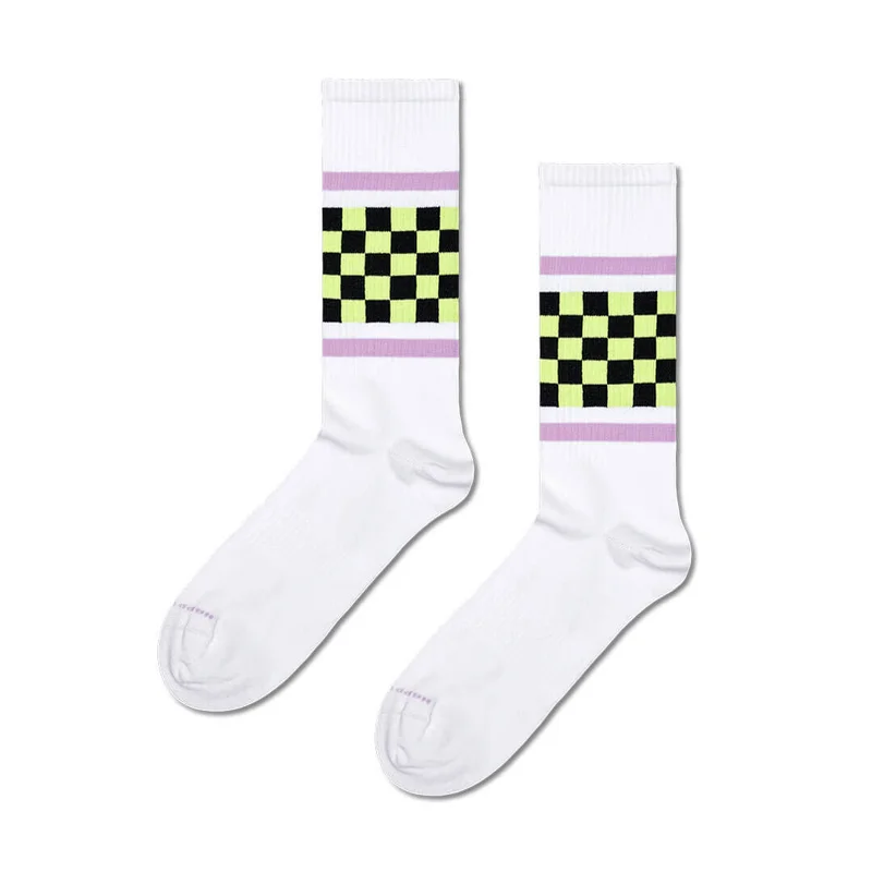 Checked Stripe Sneaker Sock