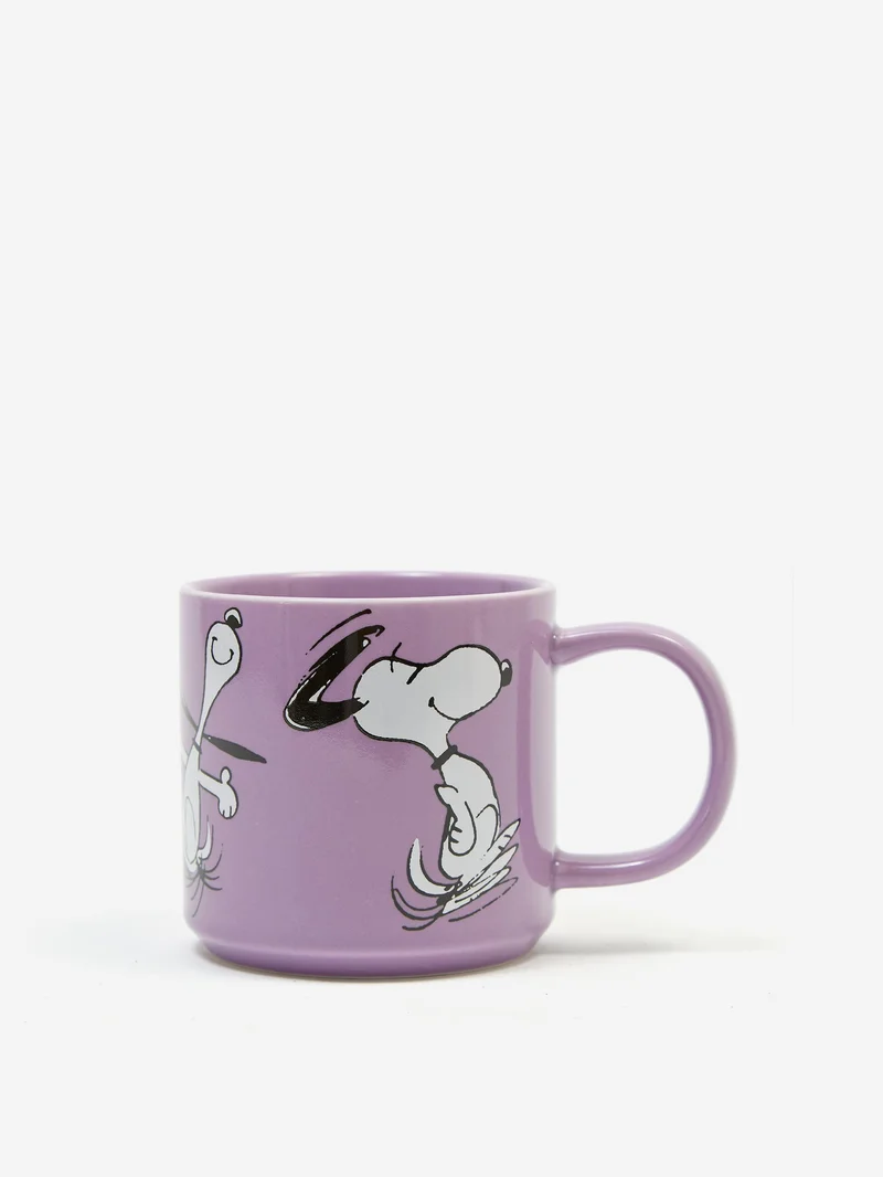 Image of Peanuts Happy Dance Mug - Purple