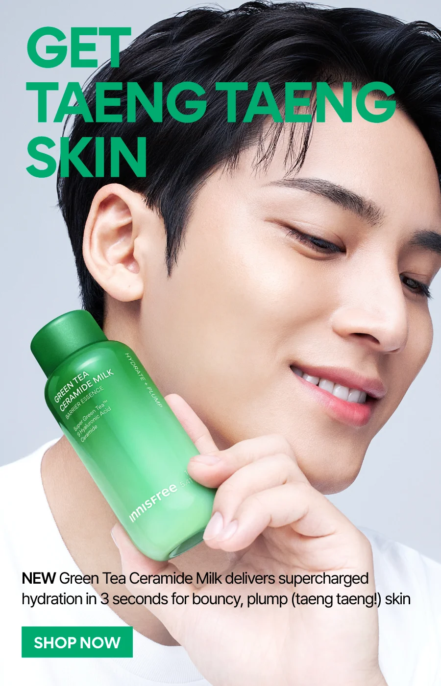TAENG TAENG SKIN WITH GREEN TEA CERAMIDE MILK