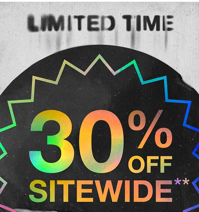 Limited Time 30% Off Sitewide. Not Combinable with Other Offers. Shop Now