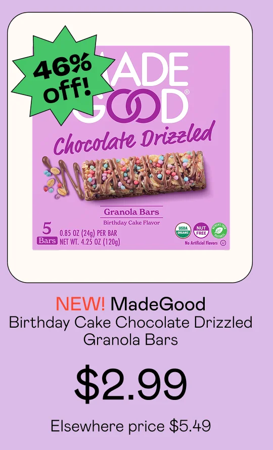 Birthday Cake Chocolate Drizzled Granola Bars