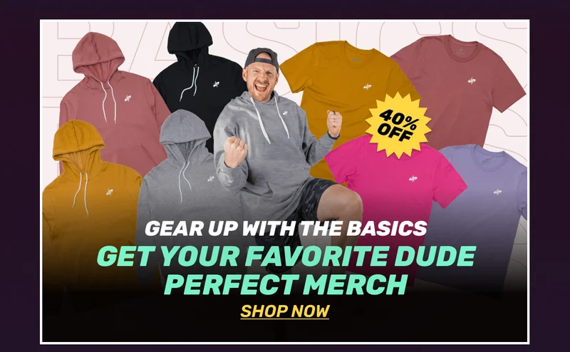 Gear Up with the Basics | Get your favorite Dude Perfect merch | CTA: Shop Now