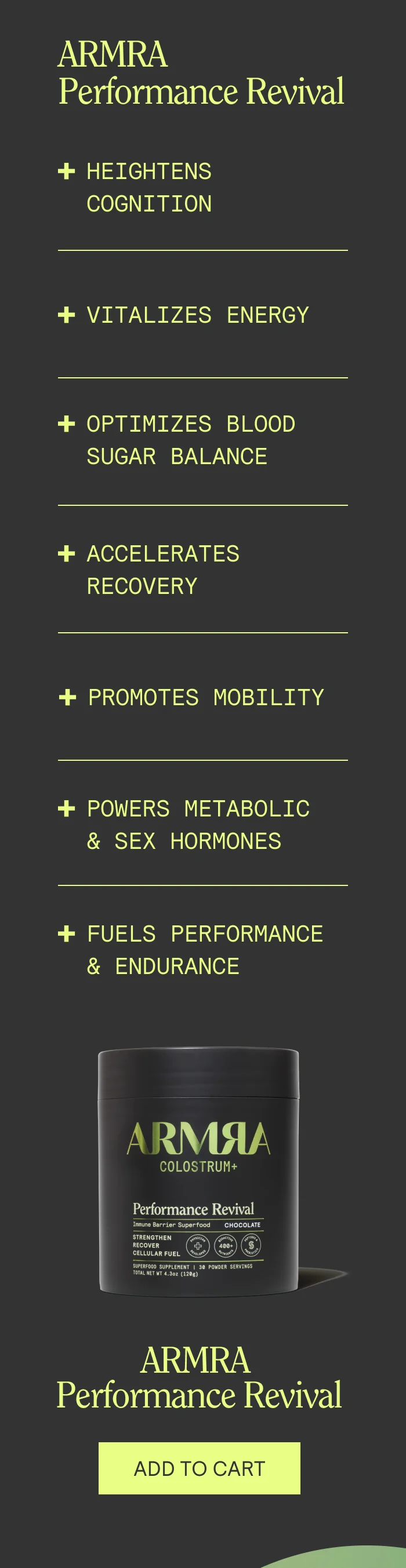ARMRA PERFORMANCE REVIVAL