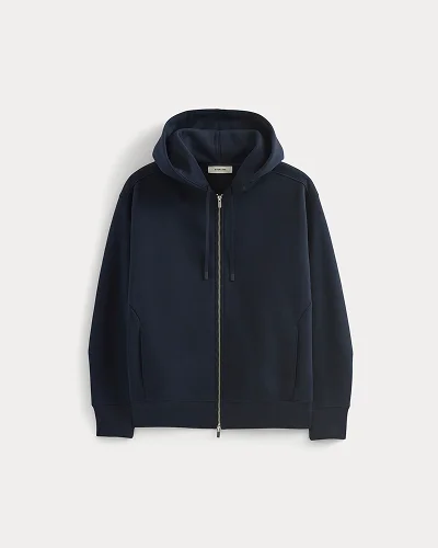 Image | Luxe Fleece Full-Zip Hoodie | Navy