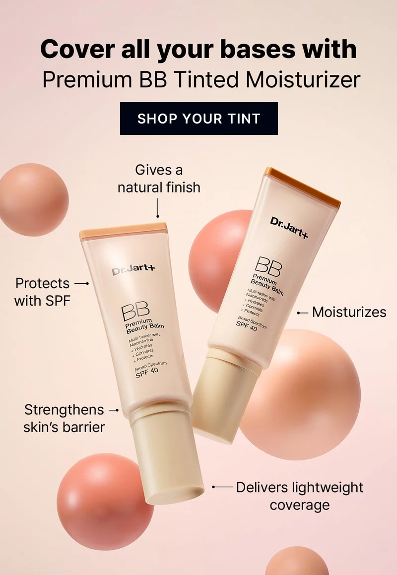 Cover all your bases with Premium BB Tinted Moisturizer | SHOP YOUR TINT | Gives a natural finish | Moisturizes | Delivers lightweight coverage | Strengthens skin's barrier | Protects with SPF