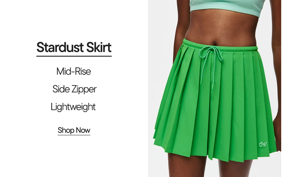 Stardust Skirt​  Mid-Rise ​  Side Zipper​  Lightweight Shop Now