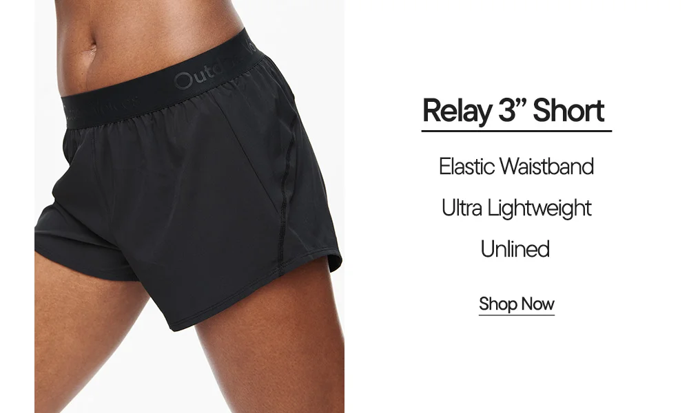 Relay 3" Short ​  Elastic Waistband ​  Ultra Lightweight ​  Unlined Shop Now