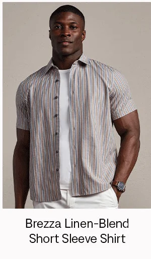 Brezza Linen-Blend Short Sleeve Shirt