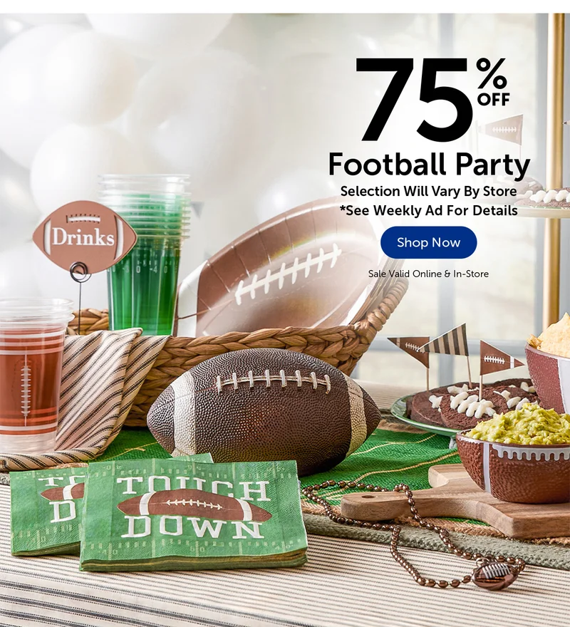 75% Off Football Party - By The Yard