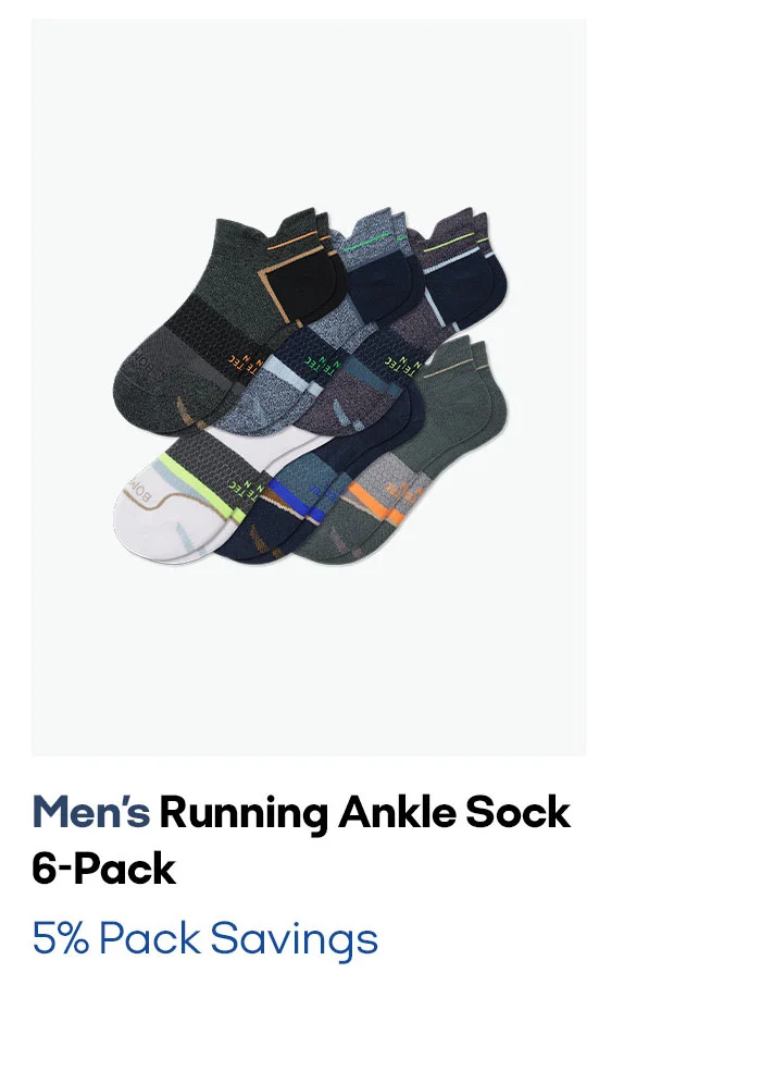 Men's Running Ankle Sock 6-Pack