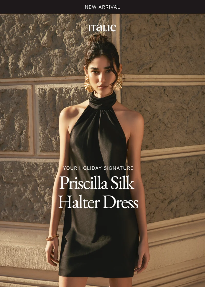 New Arrival: Priscilla Silk Halter Mini Dress