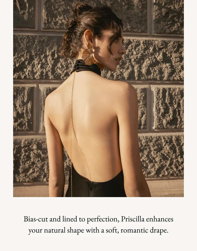 Bias-cut and lined to perfection.