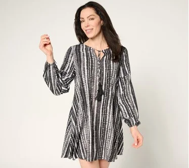 Susan Graver Soleil Regular Printed Woven Dress
