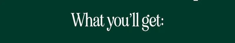 What you’ll get: