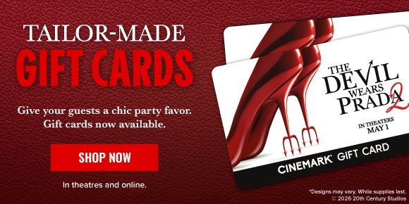 THE DEVIL WEARS PRADA 2 | TAILOR-MADE GIFT CARDS | Give your guests a chic party favor. Gift cards now available. | SHOP NOW > In theatres and online.