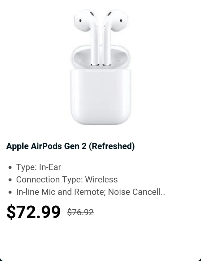 Apple AirPods Gen 2 (Refreshed)