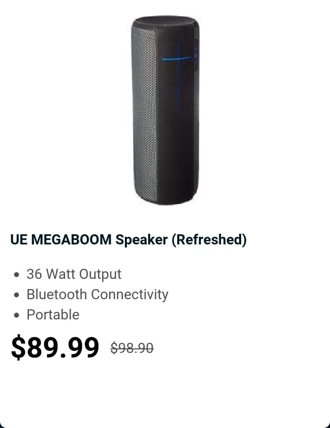 UE MEGABOOM Speaker (Refreshed)
