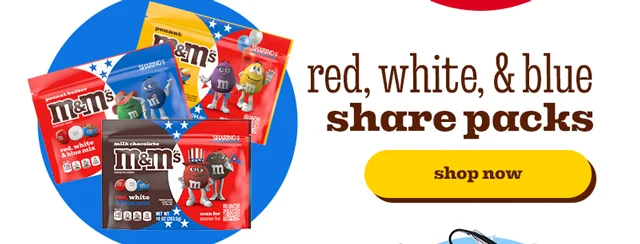 RED WHITE & BLUE SHARE PACKS