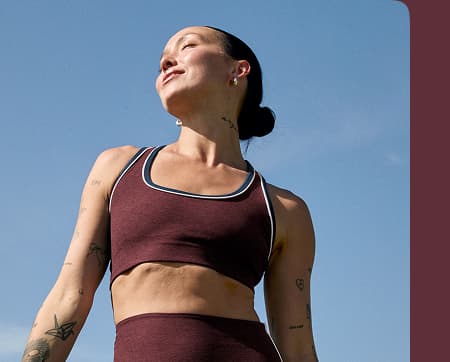 Spacedye Ready Bra in Midnight Burgundy Heather