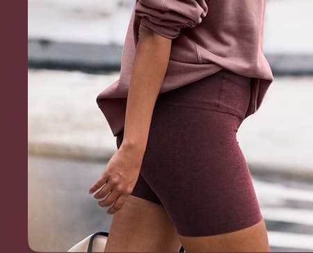 Spacedye Keep Pace 5" Biker Short in Midnight Burgundy Heather