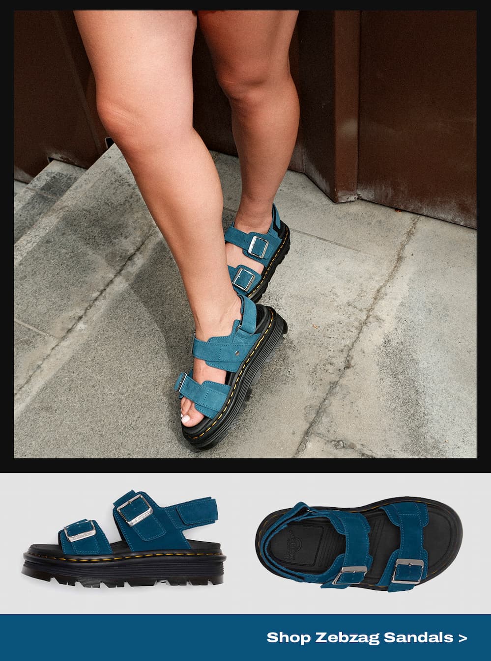 Zebzag Suede Sandals
