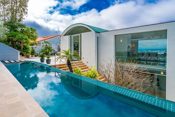 Enjoy a poolside getaway in San Diego, California.