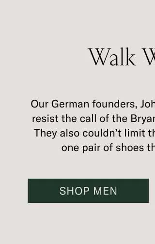 Walk With Us Our German founders, Johannes and Chris, couldn’t resist the call of the Bryant Park Christmas Market. They also couldn’t limit themselves to wearing just one pair of shoes throughout the night. Shop Men