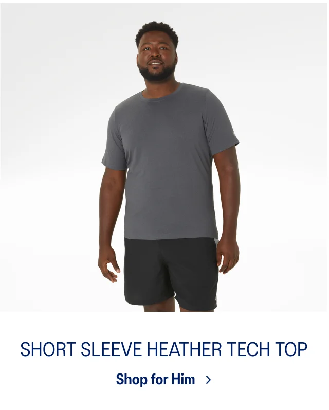 Short Sleeve Heather Tech Top