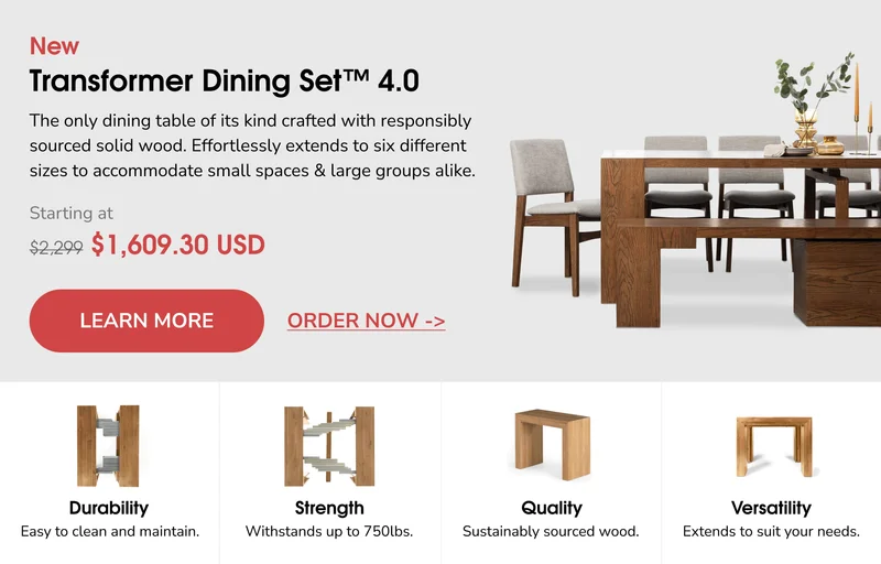 Transformer Dining Set 4.0