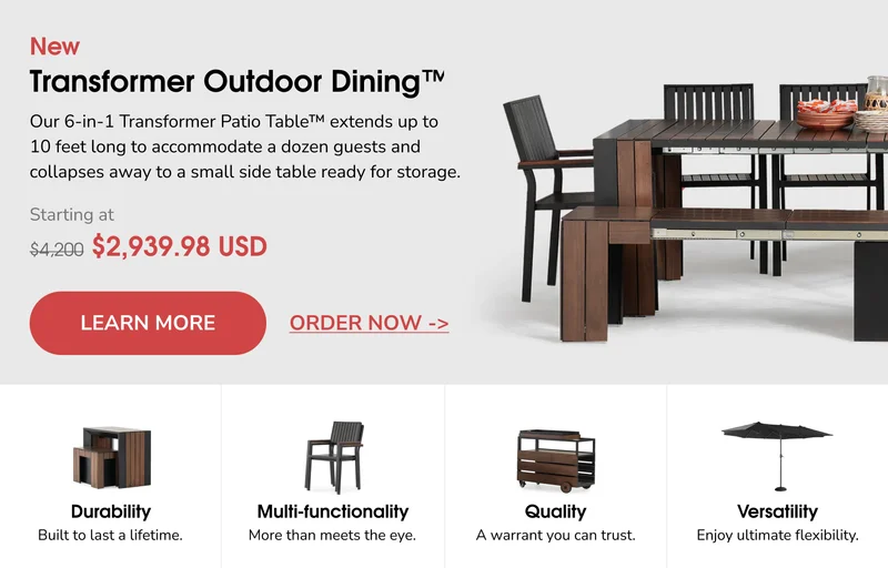 Transformer Outdoor Dining