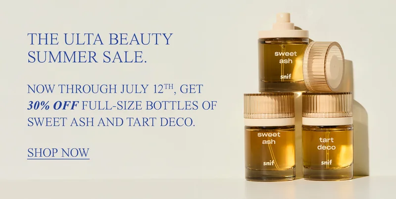 The ulta beauty summer sale. Now through July 12th, get 30% off full-size bottles of Sweet Ash and Tart Deco. [shop now]