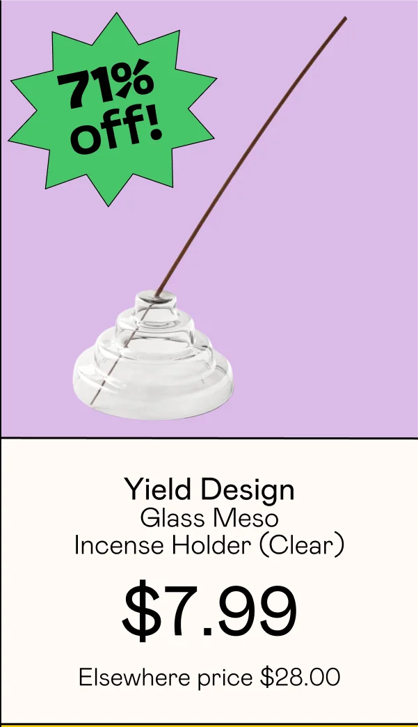 Glass Meso Incense Holder (Clear)