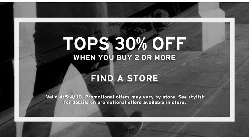 TOPS 30% OFF WHEN YOU BUY 2 OR MORE