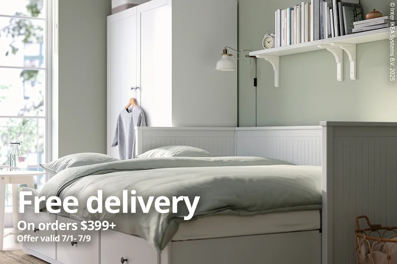 Free delivery on orders $399+, Offer valid 7/1 - 7/9